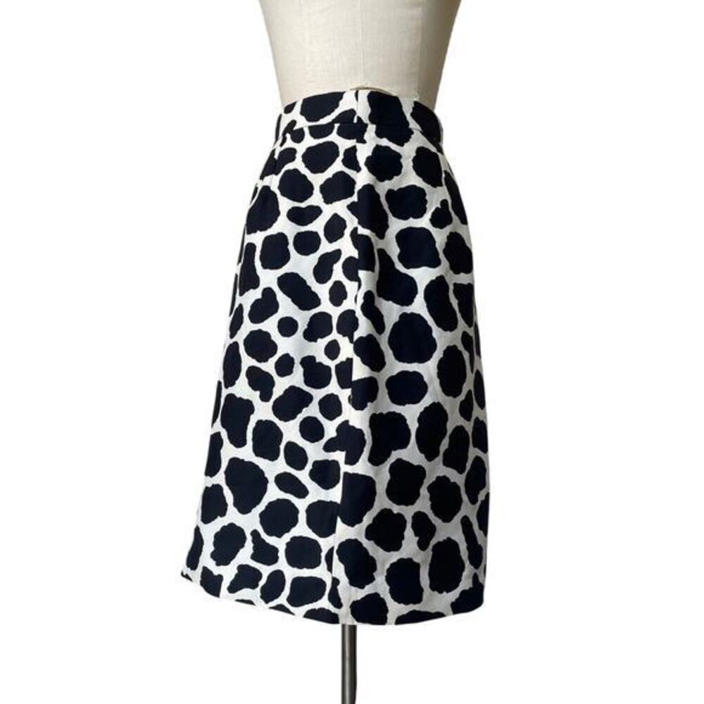 Louis Feraud Pencil Skirt size 16‎ silk France Animal Giraffe office luxury VTG